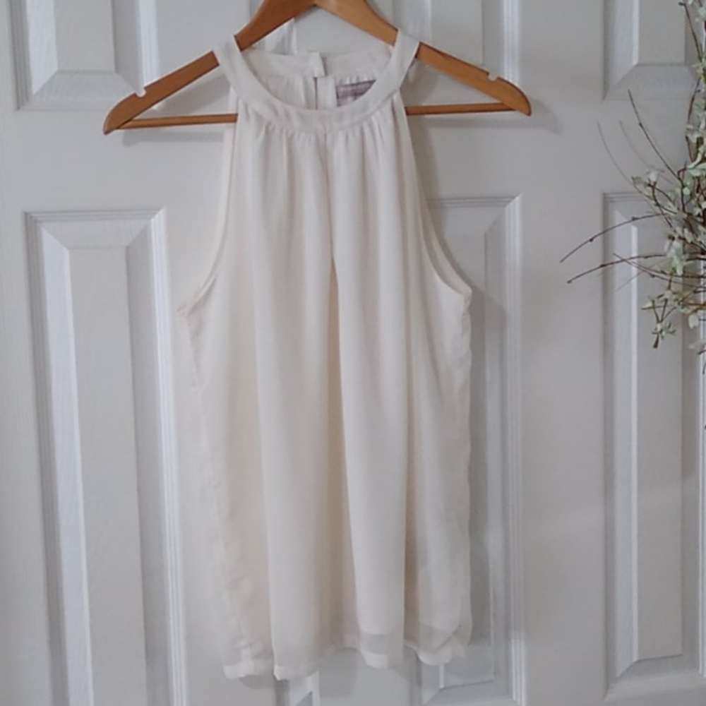 Banana Republic sleeveless white top
